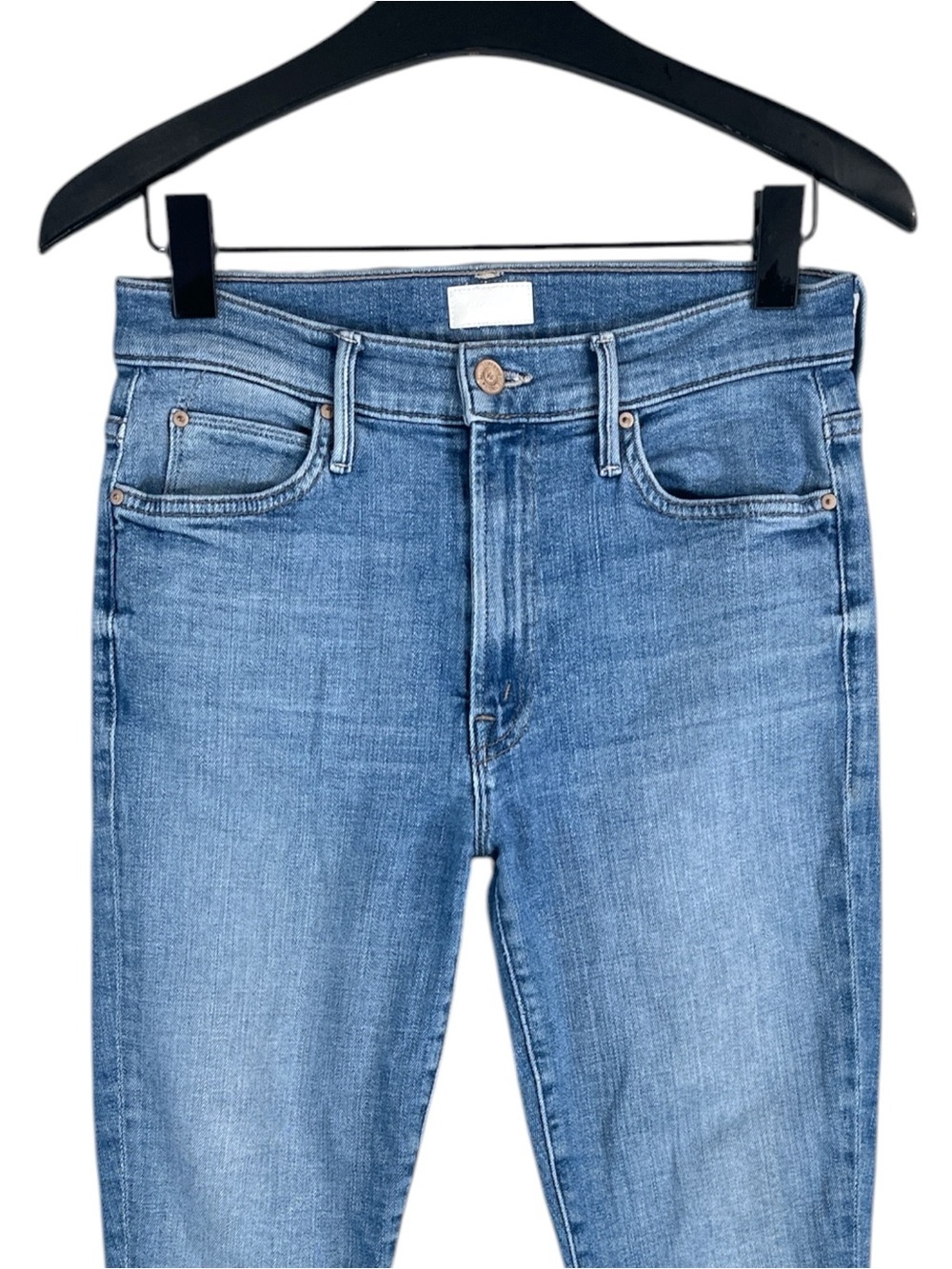 Mother Denim The Stunner Zip Ankle Step Fray size 27 in Camp Expert Wash - Picture 6 of 12